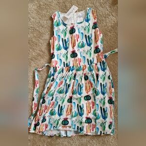 Colorful Cactus Print Dress
